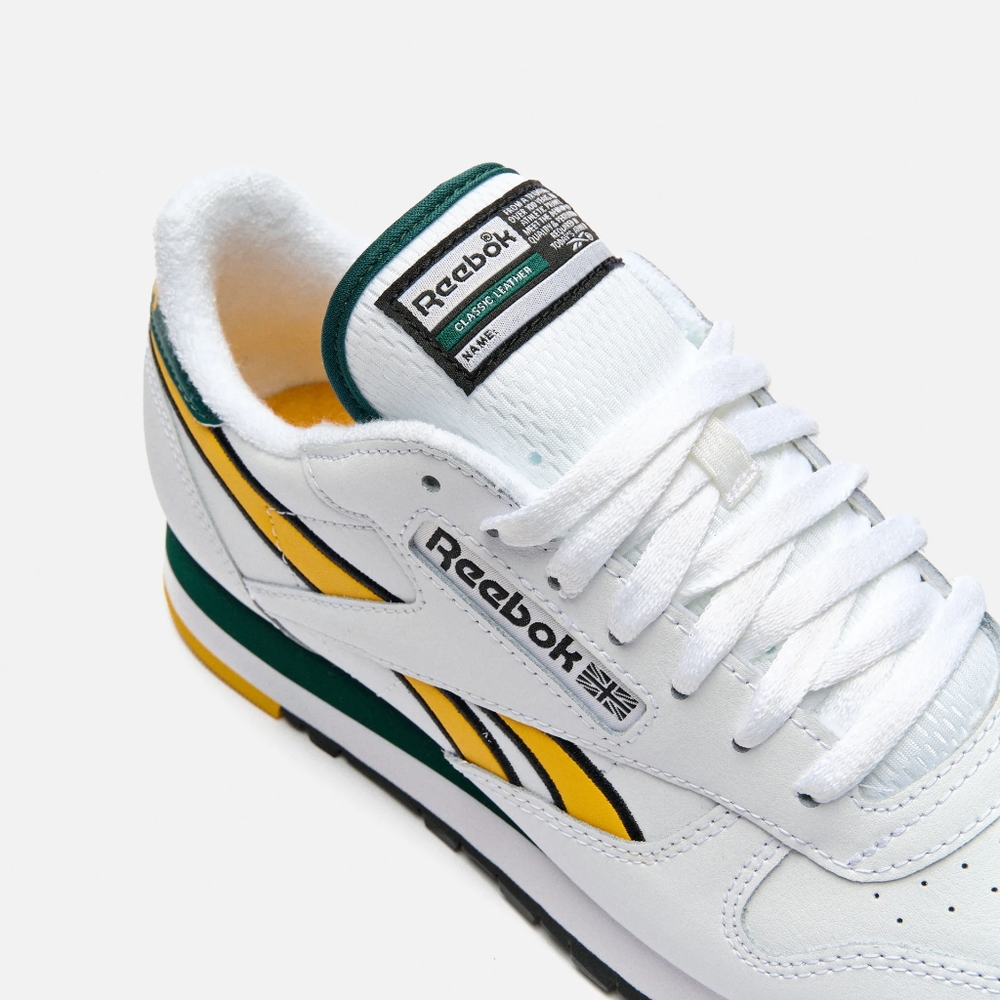 SOLD Reebok Classic Leather White/Fierce Gold/Collegiate Green - Picture 7 of 17